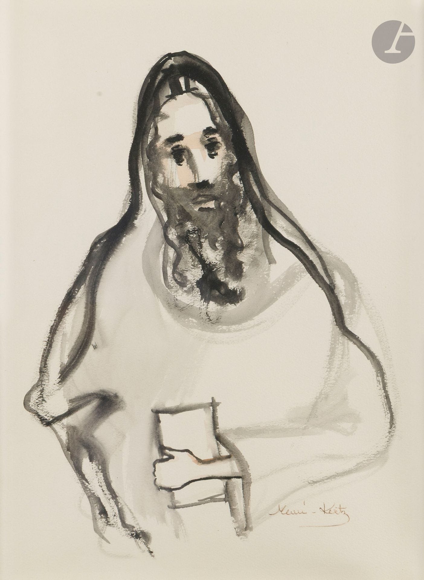 Emmanuel MANÉ-KATZ (1894-1962) 
Juif au livre et tefillins
Encre, lavis d’encre et rehauts d’aquarelle. 
Signée en bas à droite. 
34 x 24.5 cm 
Cadre.




Mots clés :
judaïca, juif, juive, hébreux, rabbins, jewish, torah, hebrew, hebraica, judaisme, synagogue, sionisme, pessah, pessach, haggada, haggadah, hagada, hagadah, passover, menora, menorah, hannuka, hannuca, hannoucca, hanouccah, torah, juden, israélite, Israël, antisemitism, antisémitisme, dreyfus, meguila, sepharade, sefarad, ketouba