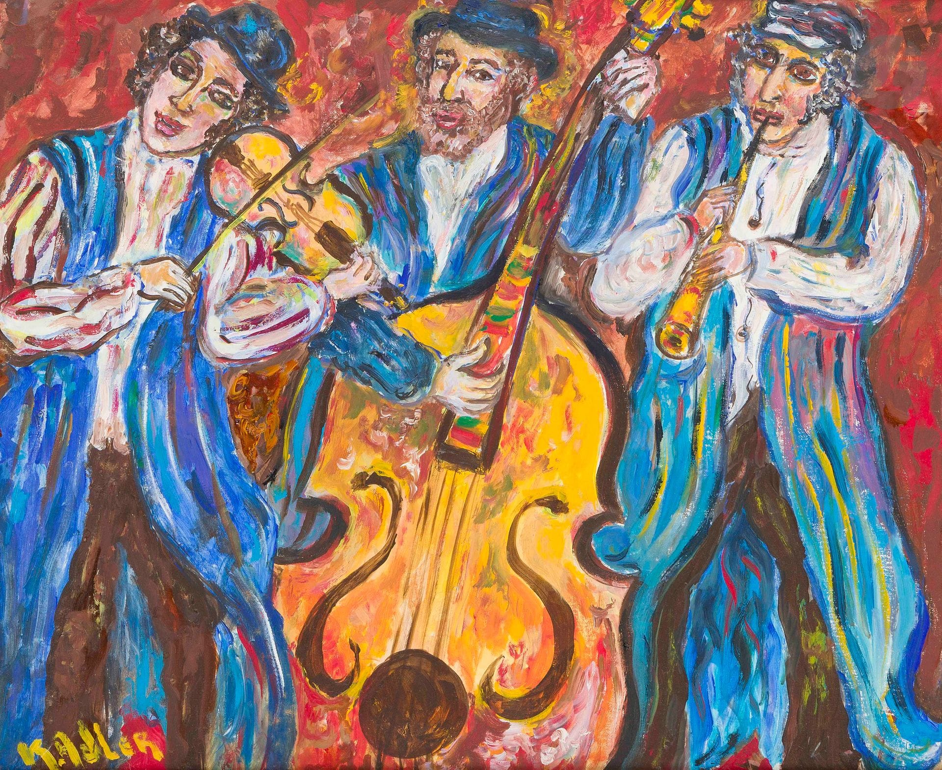 Karol ADLER (born in 1936) 
The Musicians 
Oil on canvas. 
Signed lower left. 
38 x 46 cm




Keywords:
Judaica, Jewish, Hebrew, rabbis, Torah, Hebrew, Hebraica, Judaism, synagogue, Zionism, Passover, Haggadah, Passover, menorah, Hanukkah, Torah, Juden, Israelite, Israel, antisemitism, Dreyfus, Megillah, Sephardic, ketubah