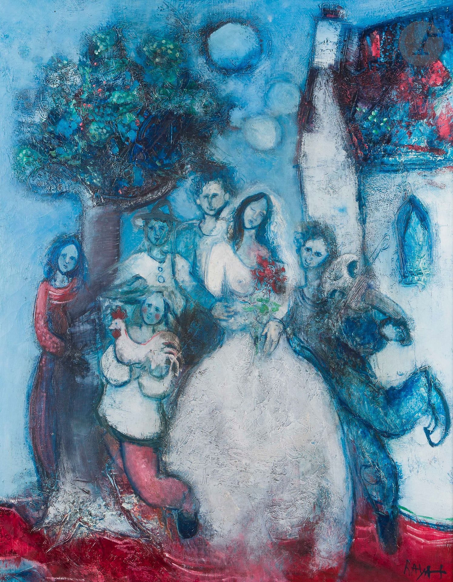 Alain RAYA-SORKINE (1936-2022) 
Le Mariage 
Huile sur toile. 
Signée en bas à droite. 
92 x 73 cm 
Cadre.




Mots clés :
judaïca, juif, juive, hébreux, rabbins, jewish, torah, hebrew, hebraica, judaisme, synagogue, sionisme, pessah, pessach, haggada, haggadah, hagada, hagadah, passover, menora, menorah, hannuka, hannuca, hannoucca, hanouccah, torah, juden, israélite, Israël, antisemitism, antisémitisme, dreyfus, meguila, sepharade, sefarad, ketouba