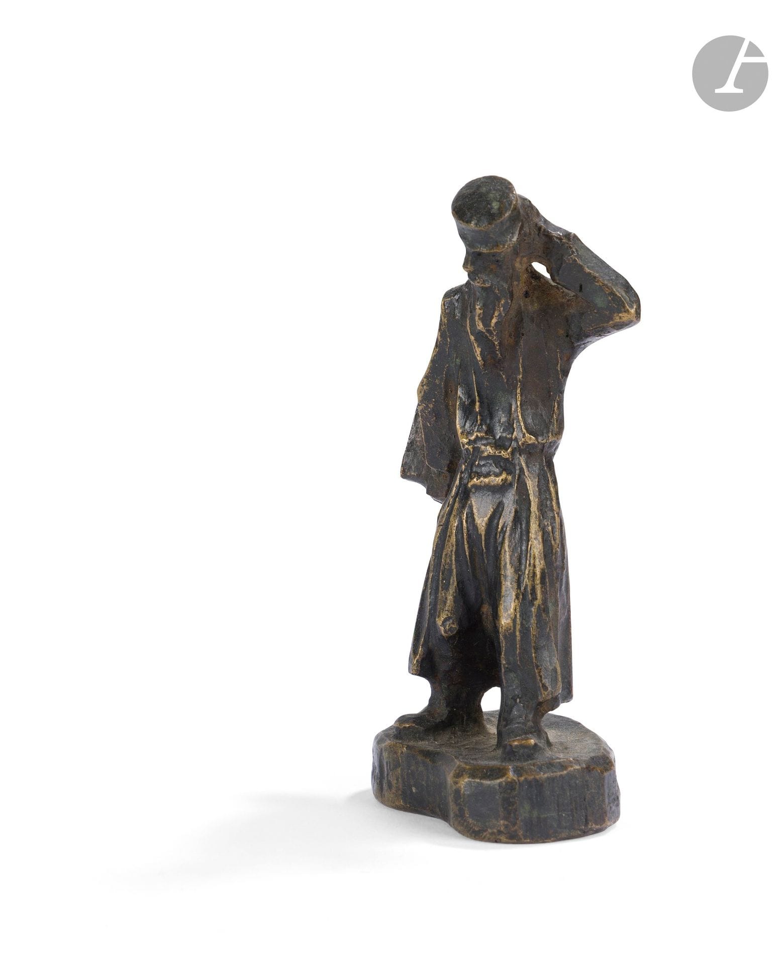 Emmanuel MANÉ-KATZ (1894-1962) 
Le Talmudiste 
Bronze, fonte à la cire perdue.
Signé et numéroté, tirage à 12 exemplaires. Cachet du fondeur Valsuani. 
Hauteur : 12,5 cm




Mots clés :
judaïca, juif, juive, hébreux, rabbins, jewish, torah, hebrew, hebraica, judaisme, synagogue, sionisme, pessah, pessach, haggada, haggadah, hagada, hagadah, passover, menora, menorah, hannuka, hannuca, hannoucca, hanouccah, torah, juden, israélite, Israël, antisemitism, antisémitisme, dreyfus, meguila, sepharade, sefarad, ketouba