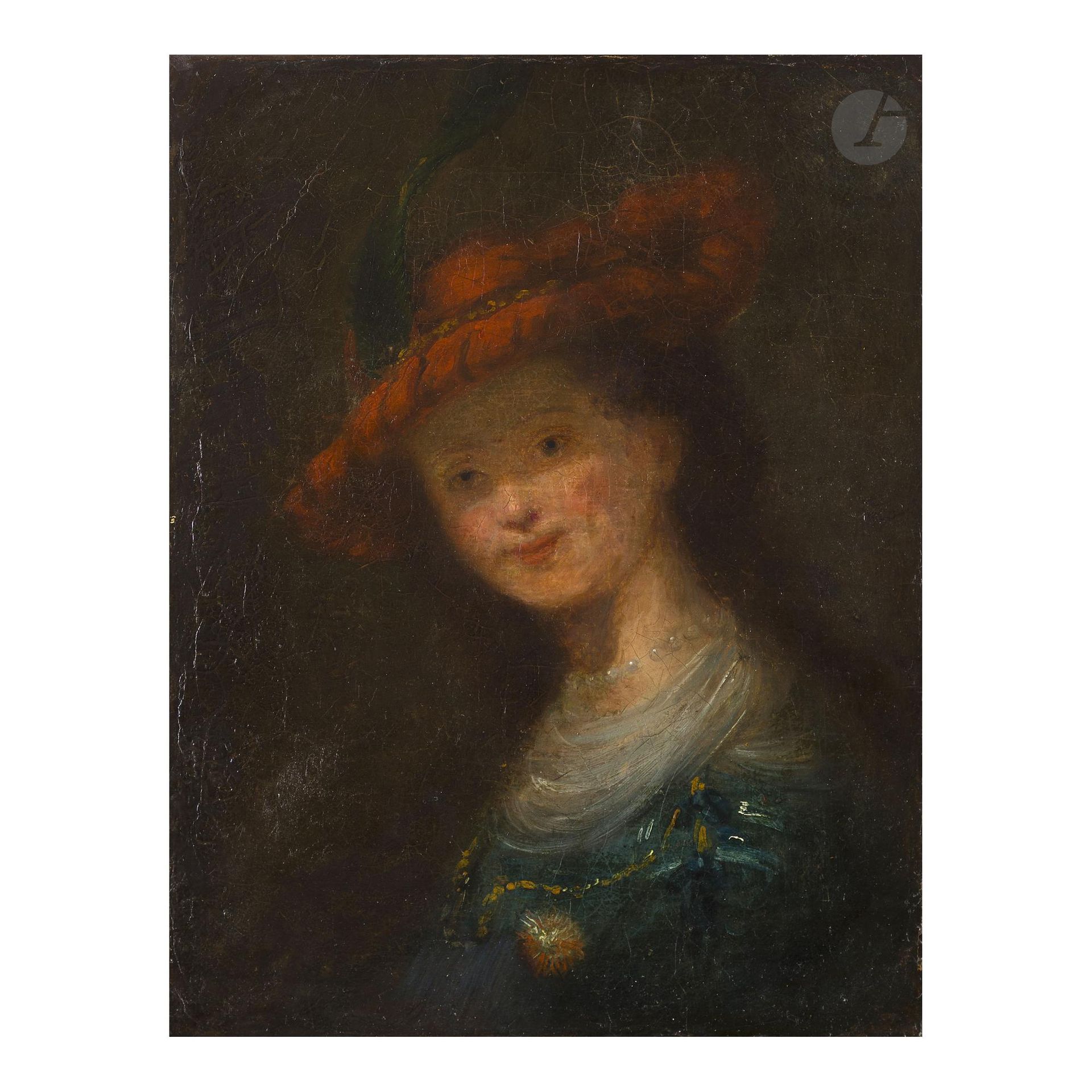 École FRANCAISE du XIXe siècle, d'après REMBRANDT
Saskia
Toile
36,5 x 28,5 cm
Sans cadre

Reprise du tableau de Dresde.