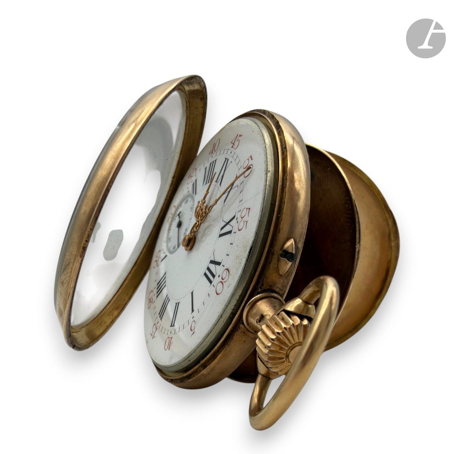 BURET à Vernon
Montre de poche en or 750 /°°°, cuvette en or signée Buret.
Mouvement Savoye frères et Cie. 
Compteur supplémentaire pour les secondes.
Poids brut : 70.7g

FRAIS DE VENTE : 8% HT