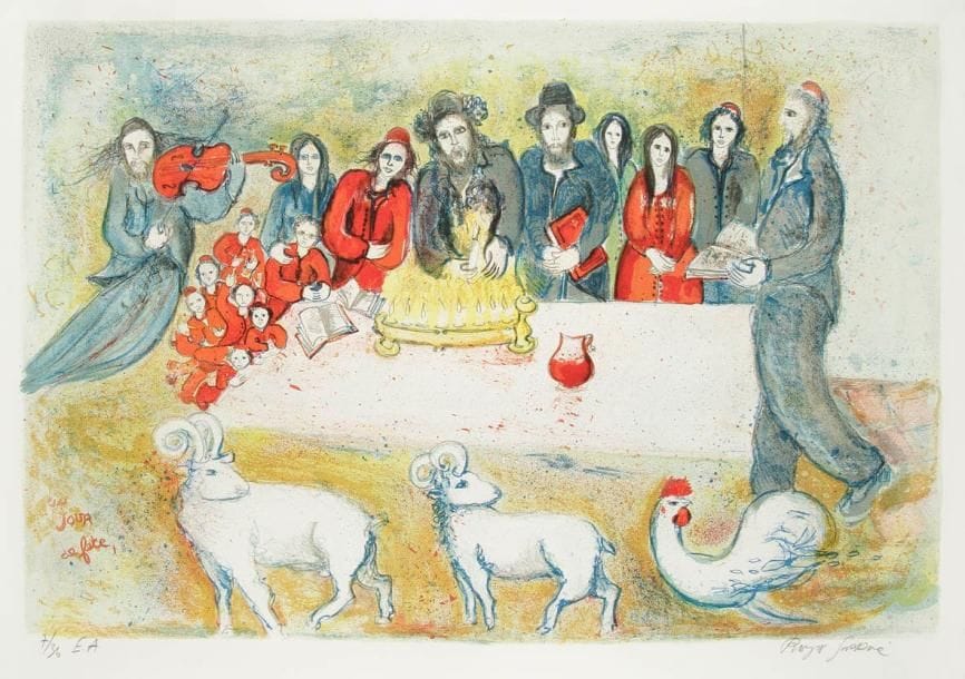 ALAIN RAYA-SORKINE (NÉ EN 1936)
Un jour de fête Lithographie. Signée en bas à droite, numérotée sur 36 et justifiée Épreuve d'artiste. 52 x 75 cm