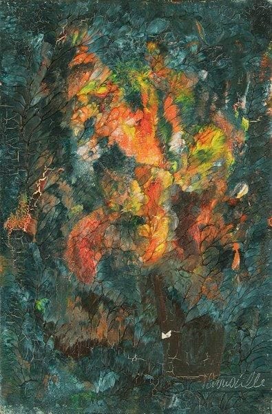 France CRISTILLE (XXe siècle)
Bouquet de fleurs Huile sur toile. Signée en bas à droite. (Petits manques). 24 x 16 cm
