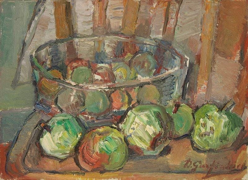 David GARFINKIEL (1902-1970)
Nature morte aux fruits Huile sur toile. Signée en bas à droite. 24 x 33 cm