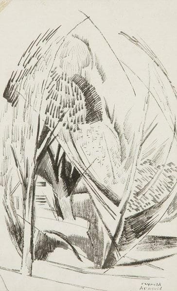 Reynold ARNOULD (1919-1980)
Arbres Dessin à l'encre. Signé en bas à droite. 32,5 x 20 cm