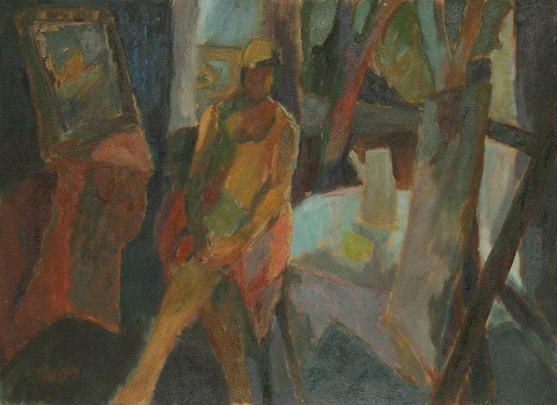 HARY (XXe siècle)
Femme à sa toilette Huile sur toile. Signée en bas à gauche. 73 x 100 cm