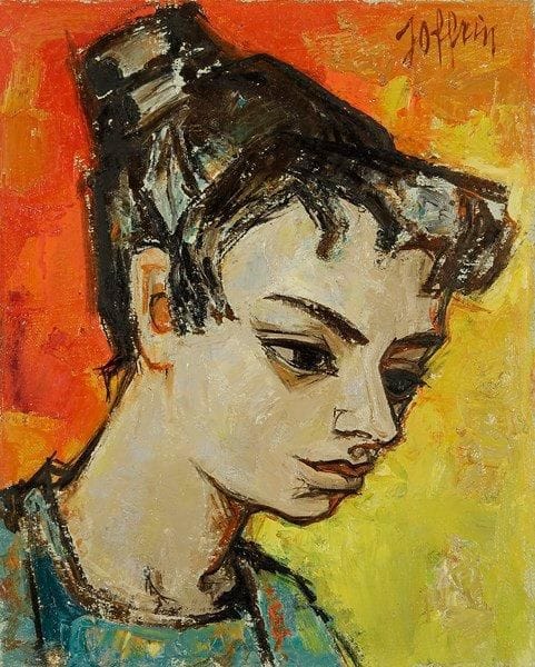 Giuly JOFFRIN (1909-2007)
Portrait de femme Huile sur toile. Signée en haut à droite. 41 x 33 cm