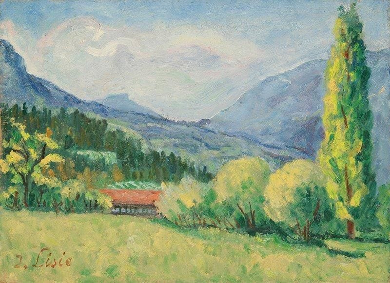 Isaac LISIE (1892-1983)
Paysage de campagne Huile sur toile. Signée en bas à gauche. 24 x 33 cm
