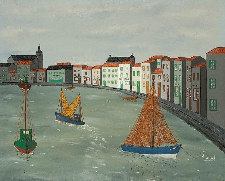 Maurice LOIRAND (né en 1922)
Bateau de pêche, 1961 Huile sur toile. Signée et datée en bas à droite. 33 x 41 cm