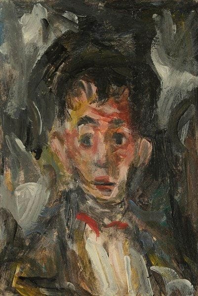 ZWY MILHSTEIN (NE EN 1934)
Portrait de garçon, 1960 Huile sur carton. Signée et datée en bas au milieu. 37.5 x 25.5 cm