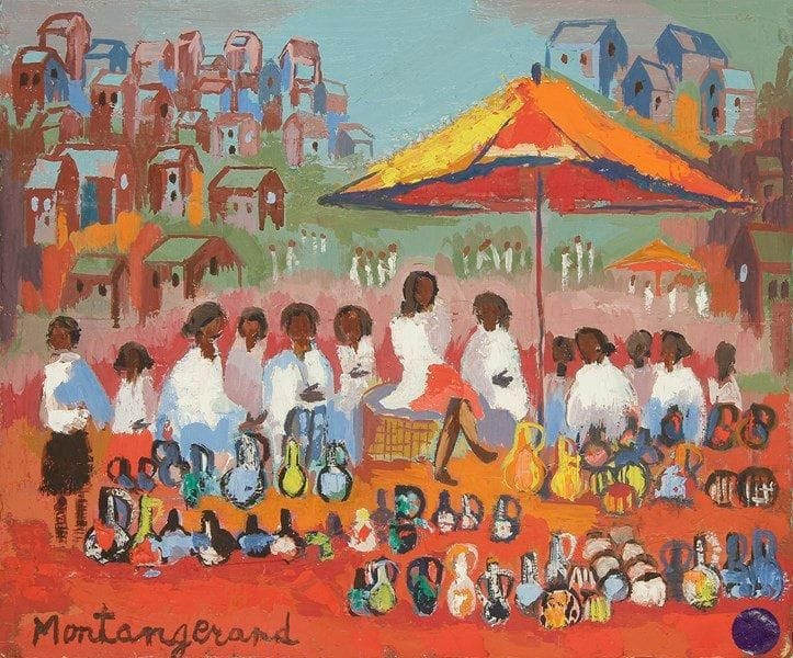 MONTANGERAND (XXe siècle)
Village africain Huile sur toile. Signée en bas à gauche. 22 x 27 cm