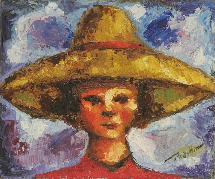 PADILLA (XXe siècle)
Enfant au chapeau Huile sur toile. Signée en bas à droite. 46 x 55 cm