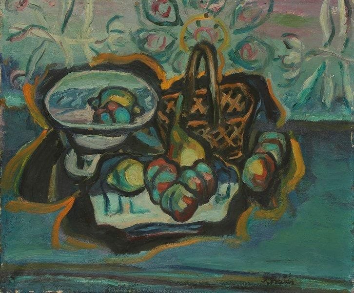 Isaac PAILES (1895-1978)
Nature morte aux fruits Huile sur toile. Signée en bas à droite. Signée au dos. (Petits manques). 38 x 46 cm