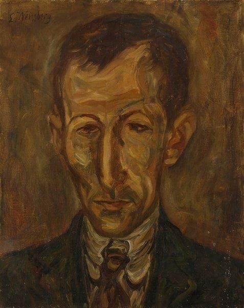 Léon WEISBERG (1895-1943)
Portrait présumé d'Henri Hayden Huile sur toile. Signée en haut à gauche. (Petites taches). 41 x 33 cm Bibliographie: Figurera au supplément du Catalogue raisonné de l'artiste actuellement en préparation par Mme Lydie Lachenal.