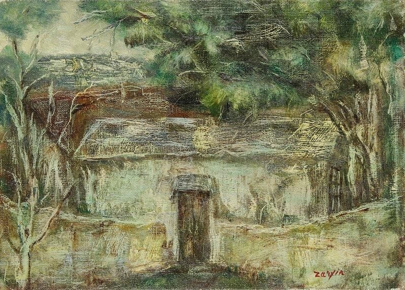 Faibich Schraga ZARFIN (1899-1975)
La Maison Huile sur toile. Signée en bas à droite. 24 x 33 cm