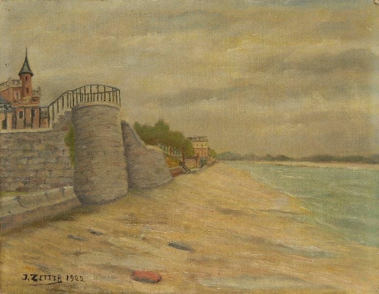 J. ZETTER (XXe siècle)
Bord de mer, 1922 Huile sur carton toilé. Signée et datée en bas à gauche. 21,5 x 28 cm