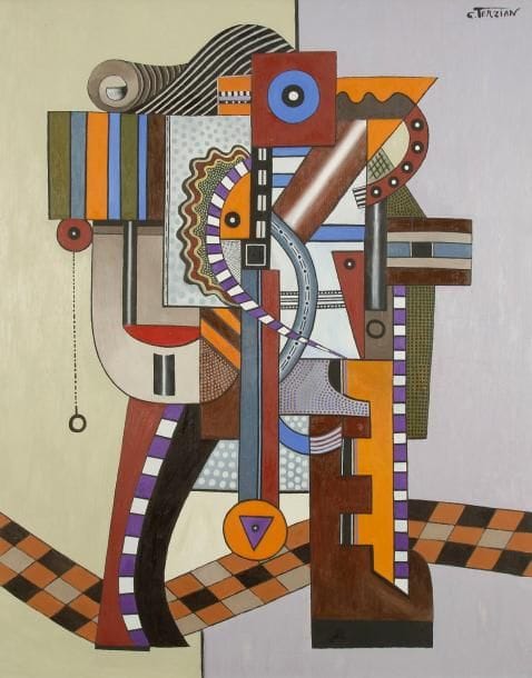 Georges TERZIAN (né en 1939)
L?éléphant. Huile sur toile. Signée en haut à droite. 146 x 114 cm