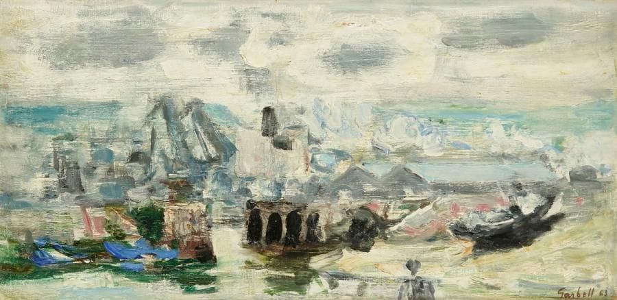 Alexandre Sasha GARBELL [russe] (1903-1970)
Bretagne, 1963. Huile sur toile. Signée et datée en bas à droite. 29,5 x 58 cm. Provenance: Famille de l?artiste