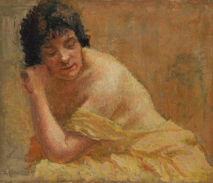 École française du début du XXe siècle
Portrait de femme Huile sur toile. Non signée. 50 x 60 cm