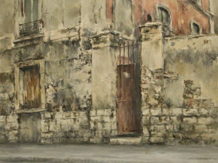 Isamu HIRAKAWA (né en 1921)
Le Mur, 1974 Huile sur toile. Signée et datée en bas à droite. (Restauration). 97 x 130 cm