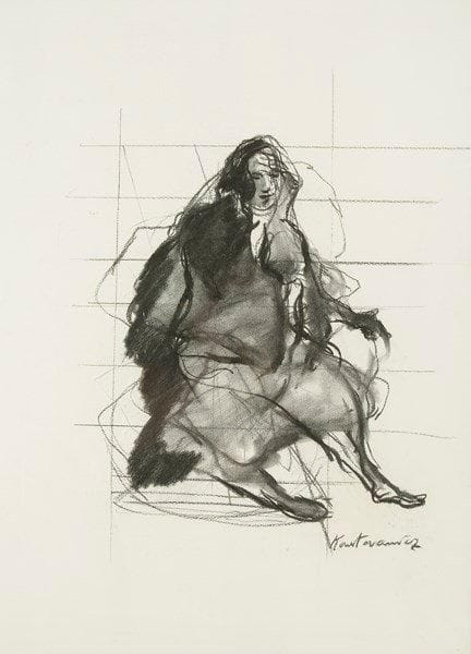 Serge KANTOROWICZ (né en 1942)
Personnage Dessin au pastel noir. Signé en bas à droite. 75 x 55 cm