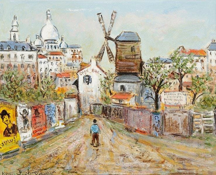 Bruno Emile LAURENT (né en 1928)
Moulin du vieux Montmartre Huile sur toile. Signée en bas à gauche. 38 x 46 cm