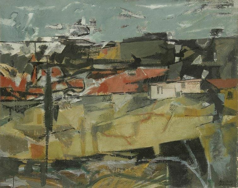 Jean-Claude BEDARD (1928-1987)
Paysage d'été, 1955 Huile sur toile. Signée en bas à droite. Monogrammée, datée et titrée au dos. 65 x 81 cm