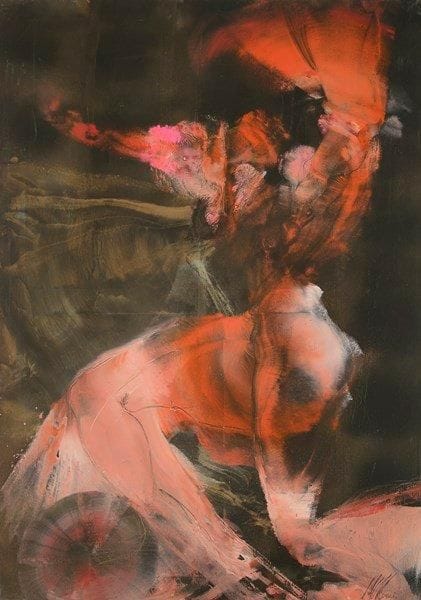 Jean-Luc MEYER-ABBATUCCI (XXe siècle)
La Fièvre, 1987 Huile sur toile. Signée en bas à droite. Signée, datée et titrée au dos sur le châssis. 130 x 89 cm