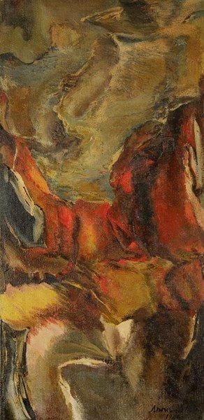 Anna STEIN (Né en 1936)
Dramatique rouge, 1986 Huile sur toile. Signée et datée en bas à droite. 60 x 30 cm Provenance: Galerie Richard Dehl, Cabourg.