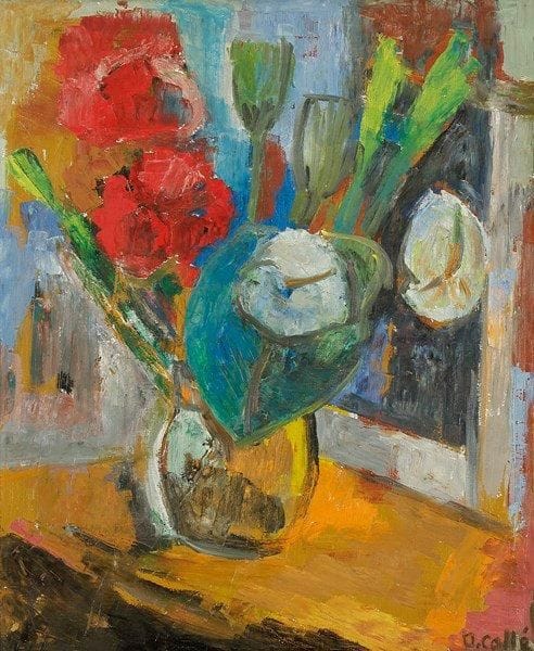 Denise CALLÉ (née en 1915)
Bouquet de fleurs Huile sur toile. Signée en bas à droite. 73 x 60 cm