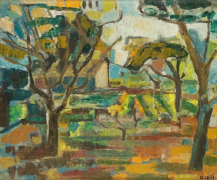 Denise CALLÉ (née en 1915)
Paysage du midi Huile sur toile. Signée en bas à droite. 46 x 55 cm