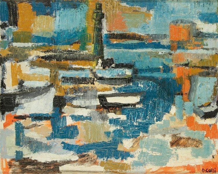 Denise CALLÉ (née en 1915)
Le Port Huile sur toile. Signée en bas à droite. 60 x 81 cm