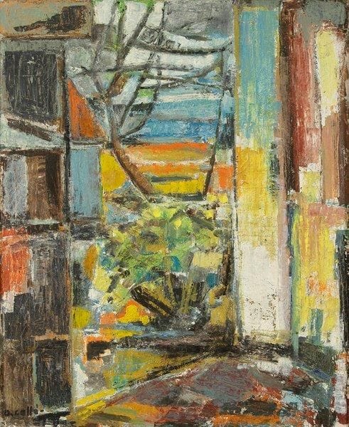 Denise CALLÉ (née en 1915)
Fenêtre ouverte Huile sur toile. Signée en bas à gauche. 65 x 50 cm