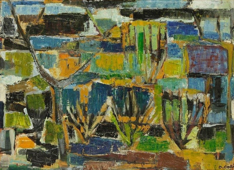 Denise CALLÉ (née en 1915)
Paysage aux arbres Huile sur toile. Signée en bas à droite. 61 x 81 cm