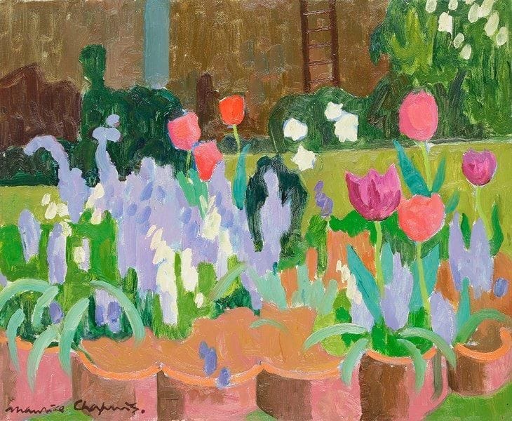 Maurice CHAPUIS (1922-2010)
La Plate-bande au printemps Huile sur toile. Signée en bas à gauche. 50 x 61 cm