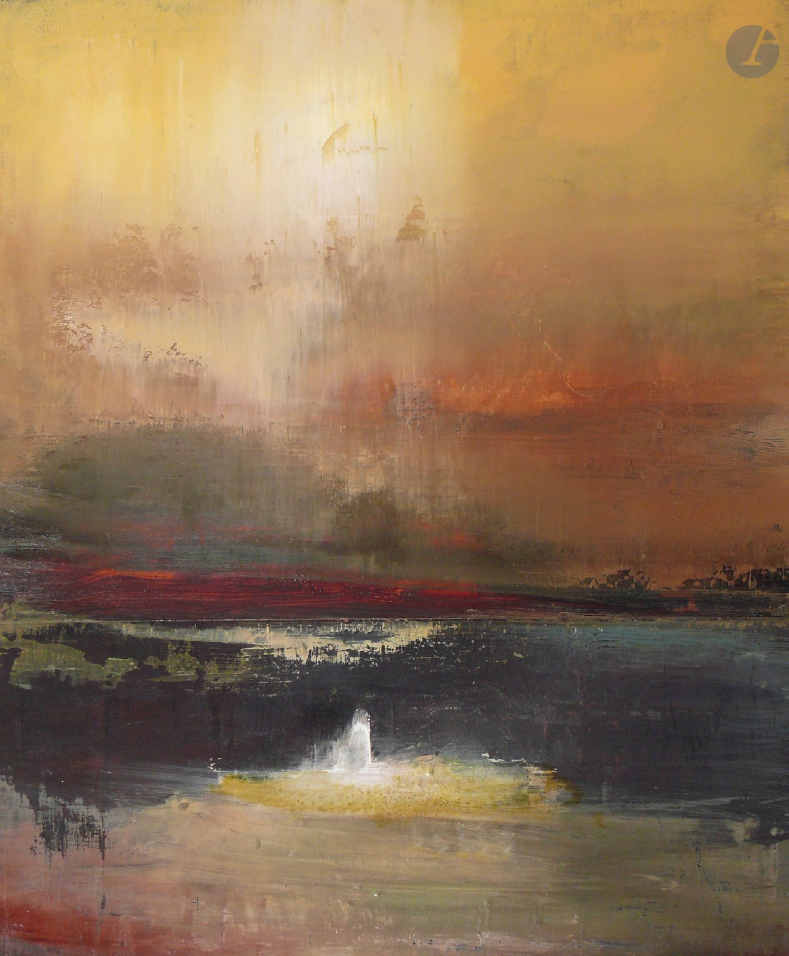Anne BREROT (née en 1962)
Le Phare
Acrylique sur bois.
50 x 60 cm
- Provenance : 
Collection de l'artiste.