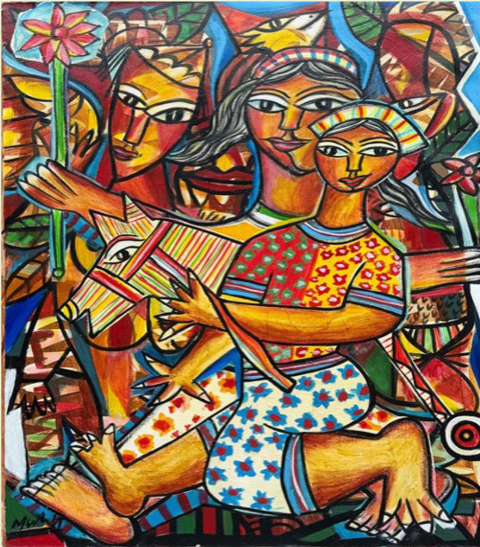 Sete MENELAW (né en 1964)
Brasilités (Brésiliades)
Huile sur toile.
100 x 150 cm
- Provenance : 
Collection de l'artiste.