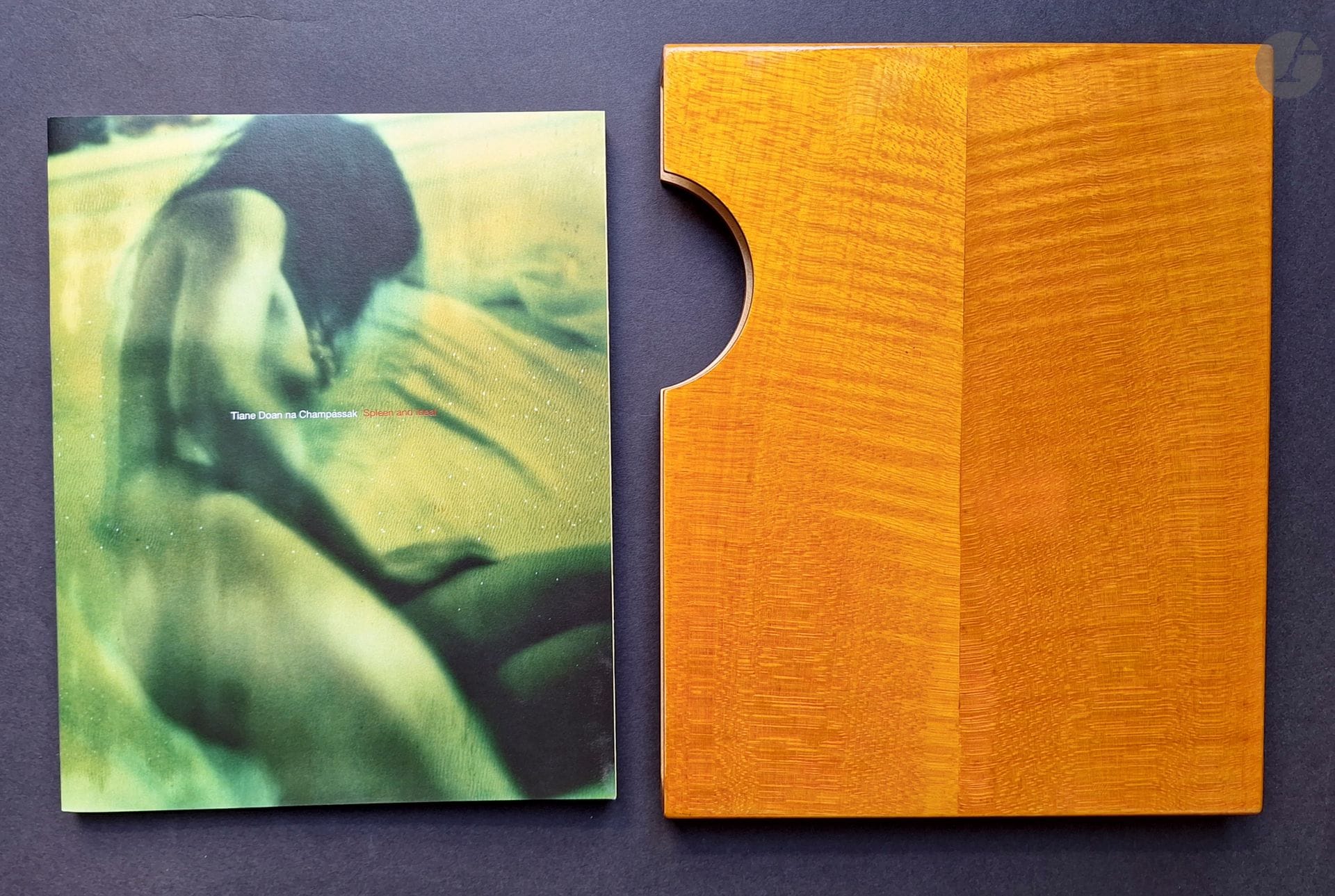 CHAMPASSAK, TIANE DOAN NA (1973) [with print]
Spleen and Ideal.
Mörel, 2012.
In-4 (25 x 20 cm). First edition, limited to 20 numbered and signed copies, accompanied by an original print (no. 12/20) signed by the artist. Paperback book in a wooden slipcase, available only for the first edition.