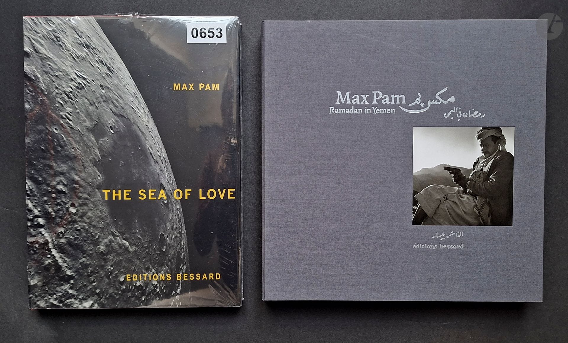 PAM, MAX (1949) 
Two books, one of which is signed.
*The Sea of Love. 
Éditions Bessard, Paris, 2019.
*Ramadan in Yemen
Éditions Bessard, Paris, 2011.