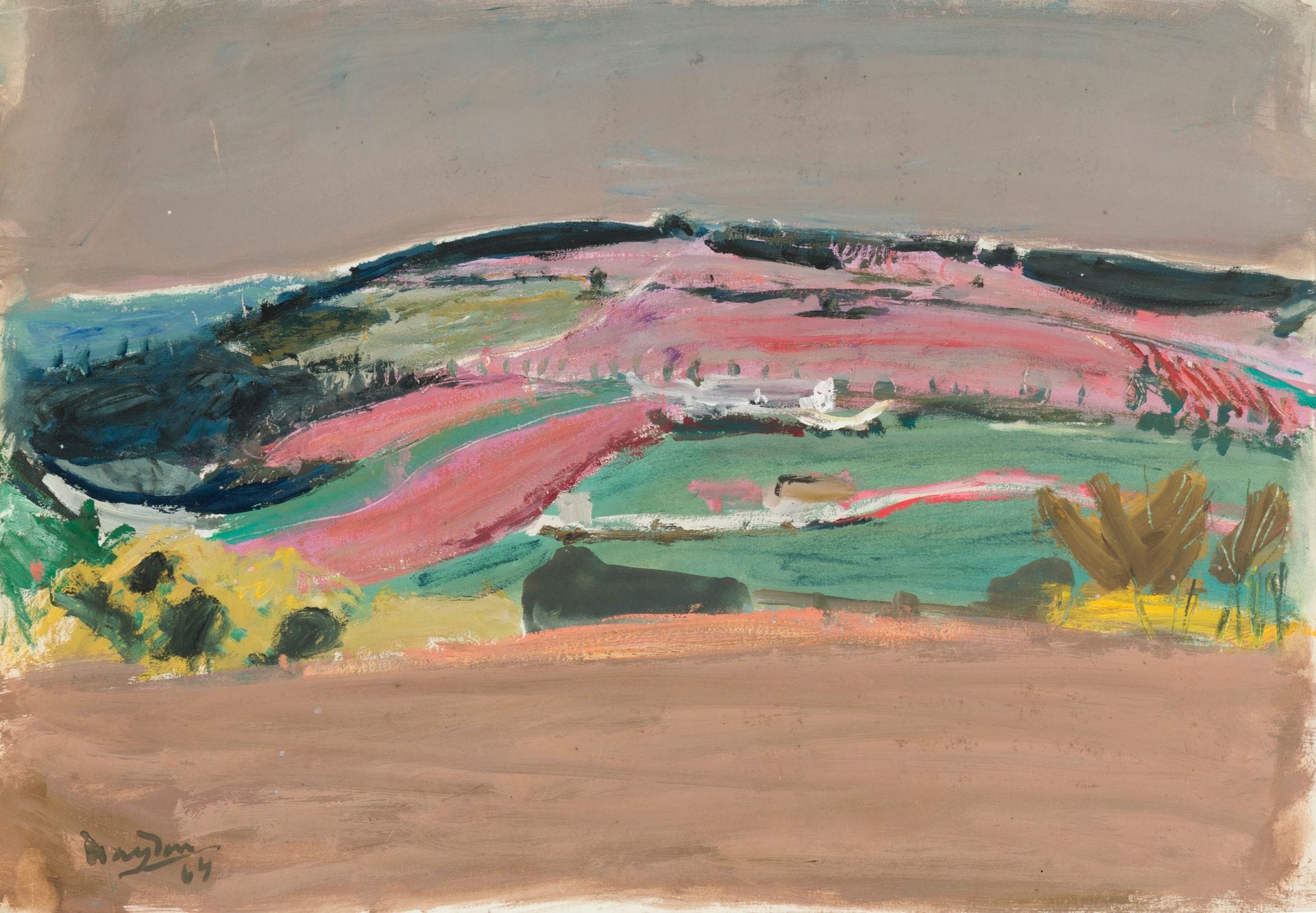 Henri HAYDEN (1883-1970)
Vue sur Sept-Sorts, prise de Morintru, 1964
Gouache.
Signée et datée en bas à gauche.
Annotée au dos.
38,5 x 54,5 cm

Provenance :
Collection Pierre Célice.

[Pologne] [art polonais] [sztuka polska]