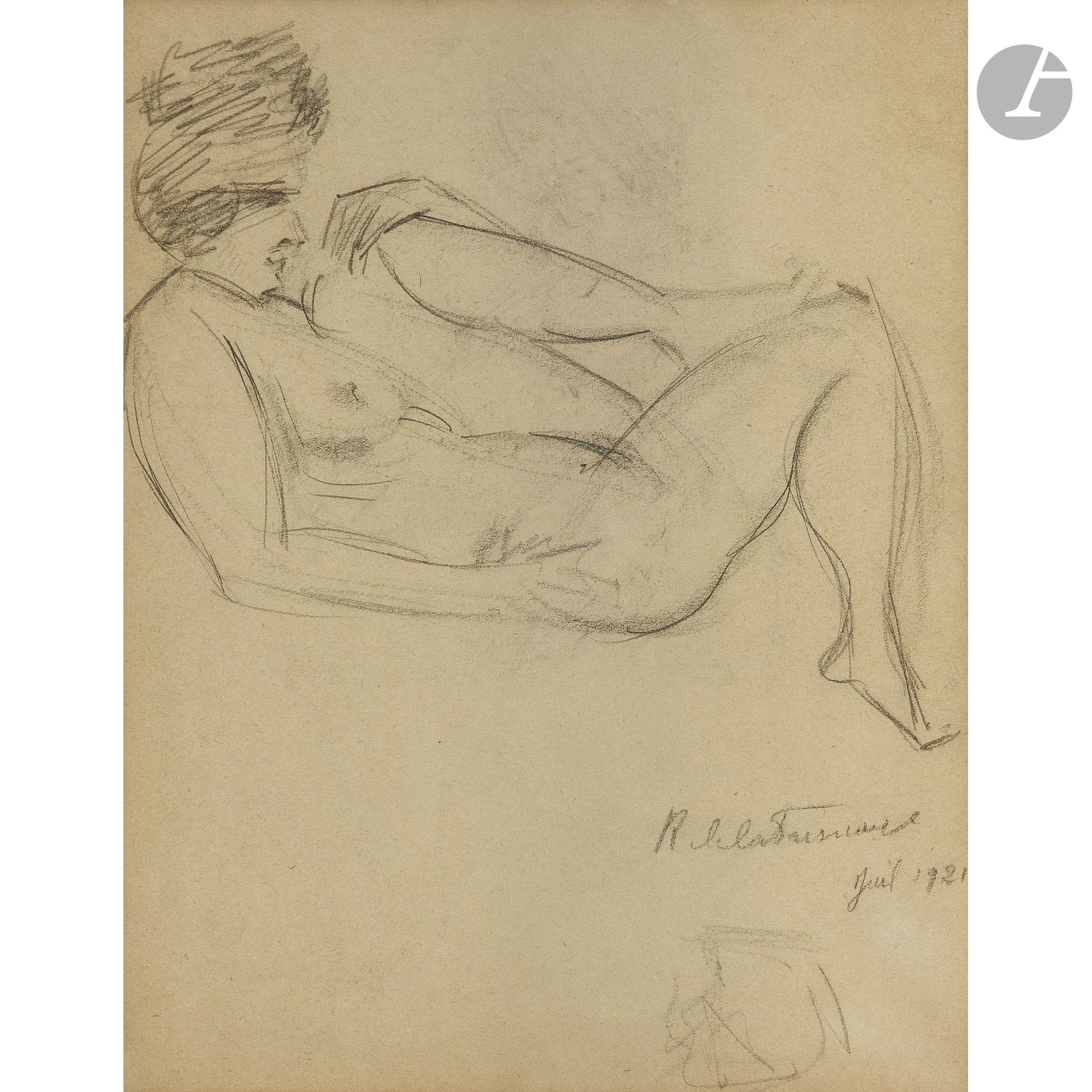 Roger de LA FRESNAYE (1885–1925)
Nude Study, 1921
Double-sided graphite pencil.
Signed and dated lower right.
26 x 20 cm