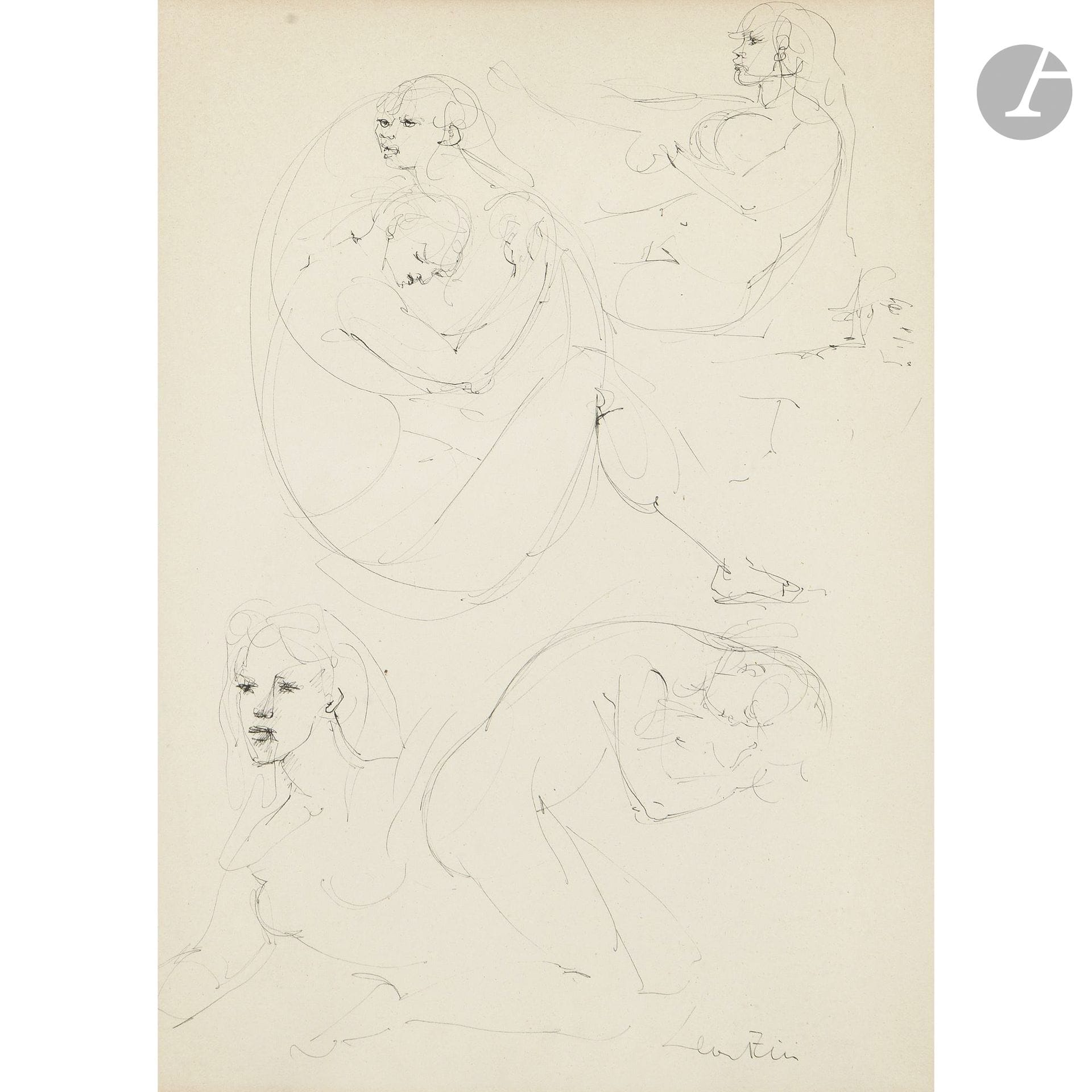 Leonor FINI (1908–1996)
Studies of Women
Ink.
Signed lower right.
31.5 x 22 cm