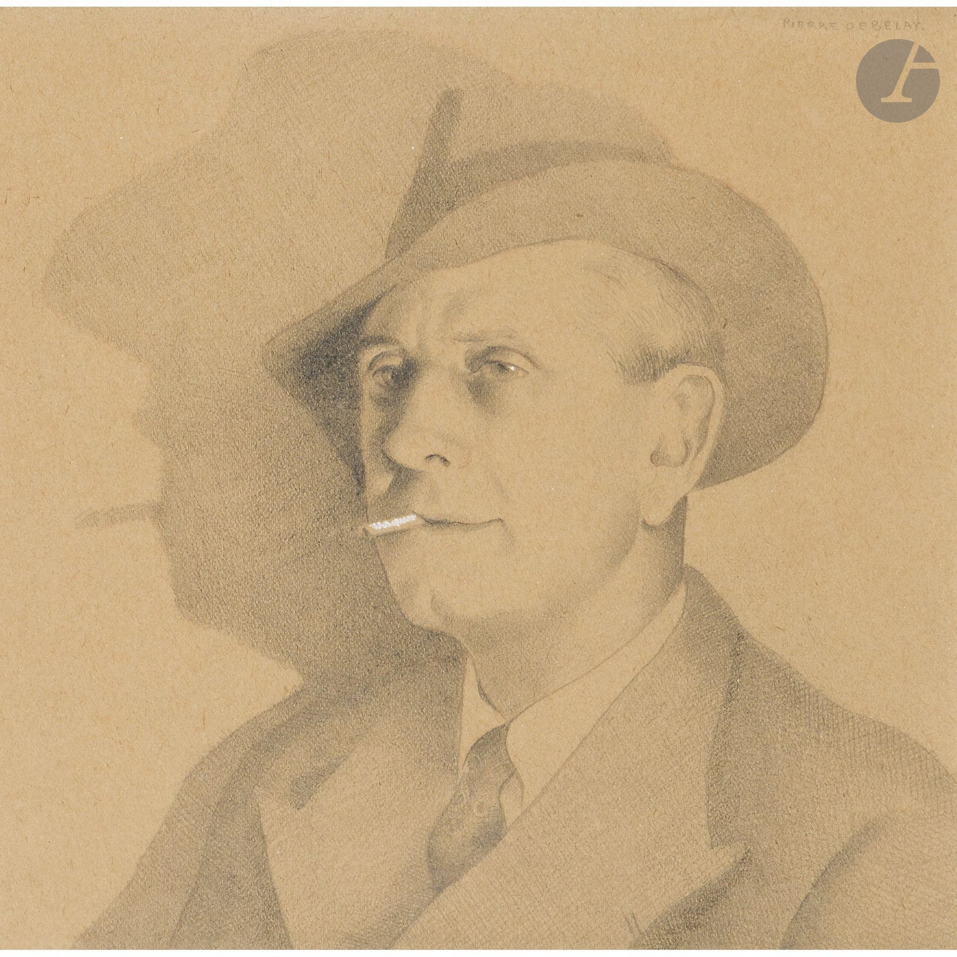 Pierre de BELAY (1890–1947)
Portrait of a Man with a Cigarette
Graphite and highlights in white gouache.
Signed in the upper right corner.
16.5 x 16.8 cm