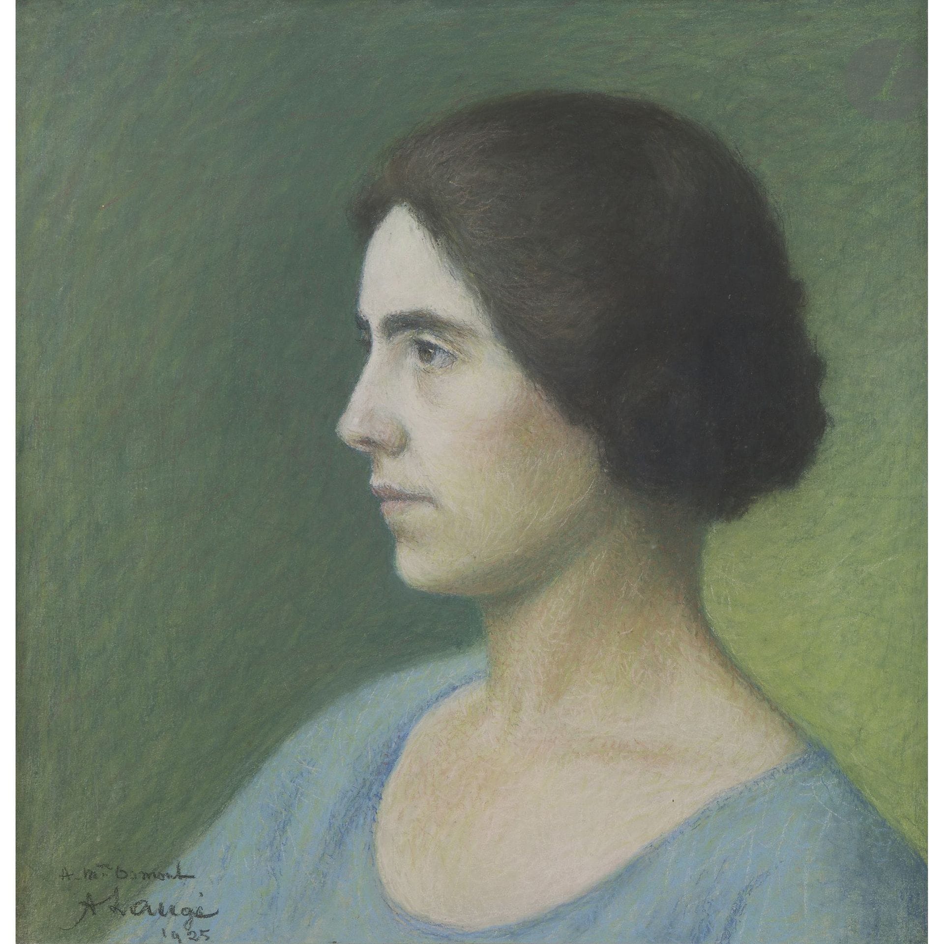 Achille LAUGÉ (1861–1944)
Portrait of Madame Osmont, 1925
Pastel.
Signed, dated, and inscribed in the lower left corner.
43 x 43 cm