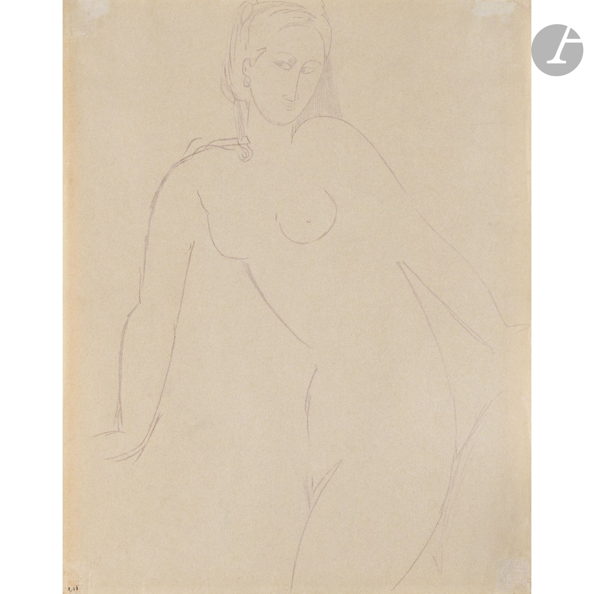 Amedeo MODIGLIANI (1884-1920)
Nu de femme debout - Étude d’homme debout, vers 1909
Dessin double-face : Crayon de couleur mauve - Crayon noir
Non signé.
(Restaurations et petites décolorations).
33,5 x 26 cm

Provenance : 
- Docteur Paul Alexandre., n. 3,38, son cachet en bas à gauche (Lugt 4950).
- Collection particulière, Milan.

Bibliographie : 
Ambrogio Ceroni, Tout l’œuvre peint de Modigliani, Paris, Flammarion, 1972, n°14, reproduit.