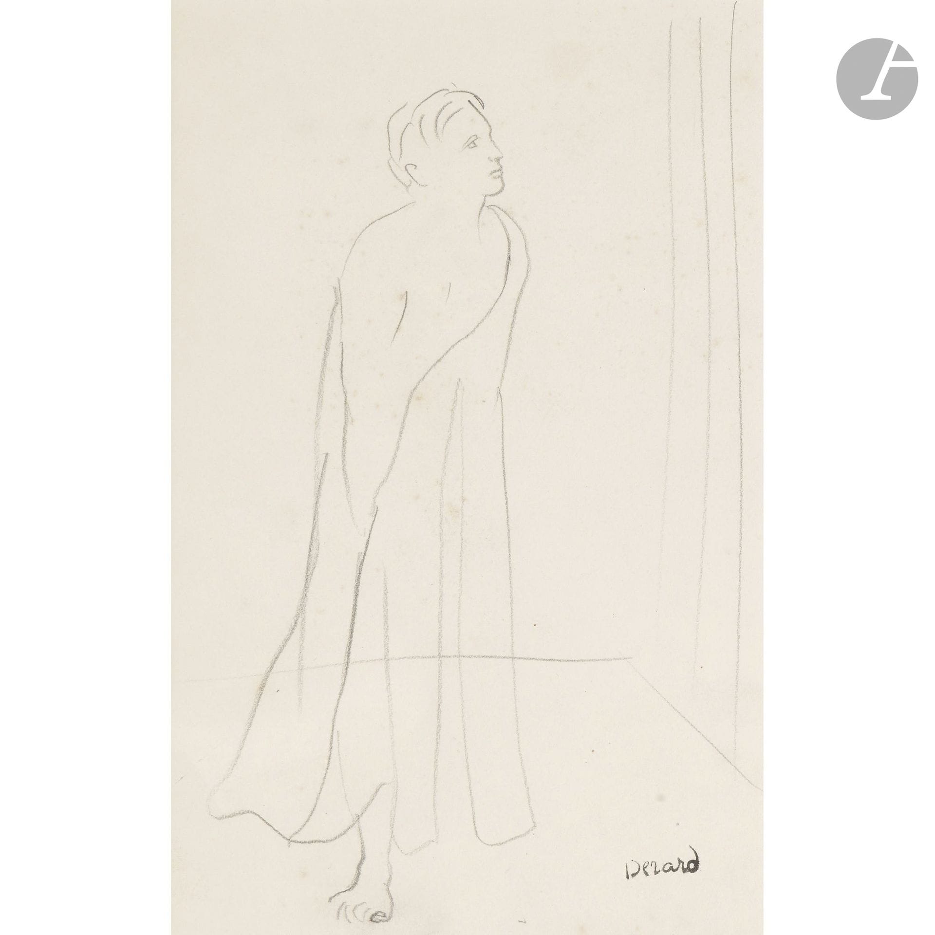Christian BÉRARD (1902–1949)
Figure in a Toga
Black pencil.
Studio stamp in the lower right corner.
26 x 17 cm