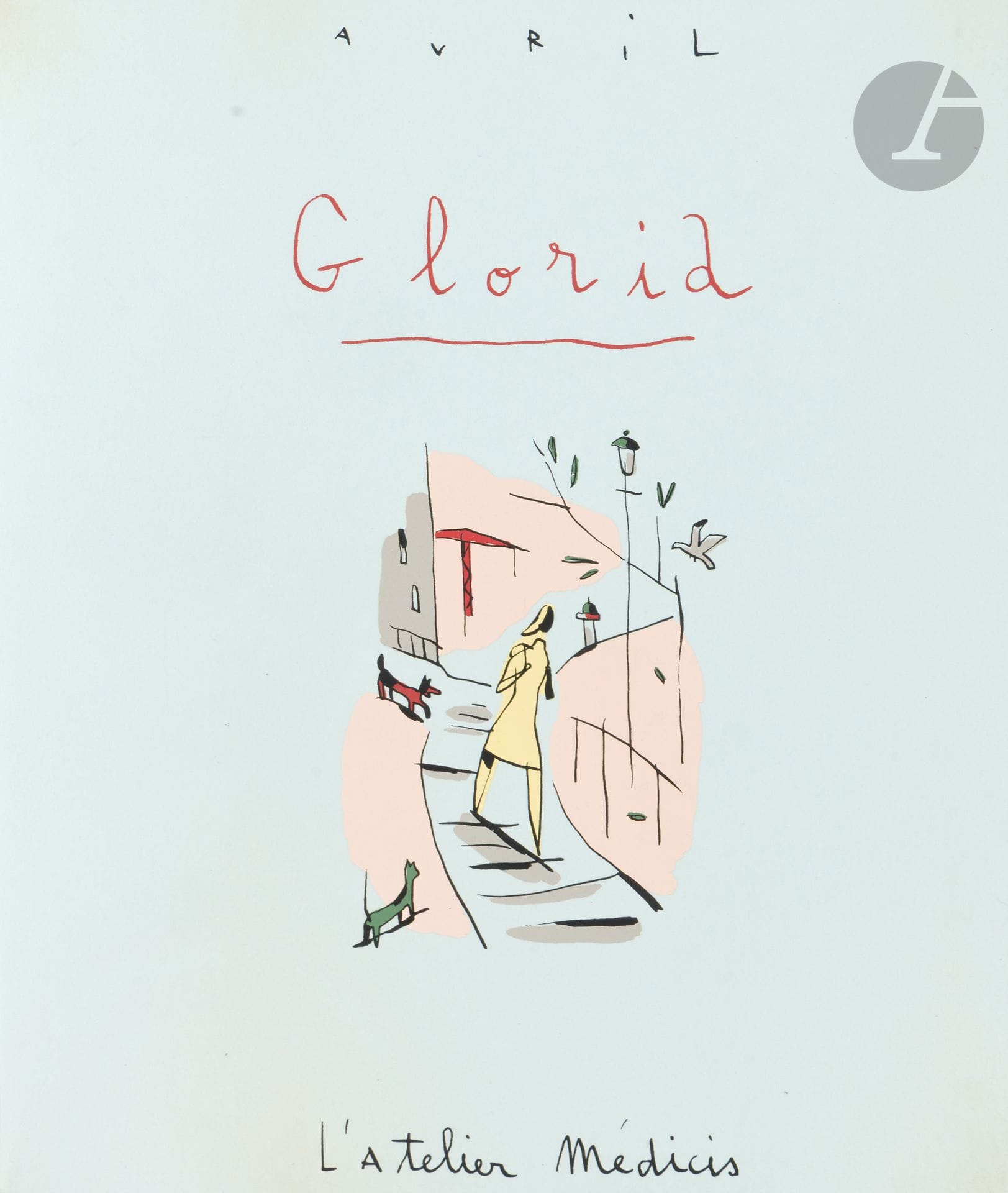 François AVRIL (Né en 1961)
Gloria, 1995
L’Atelier Médicis, Paris.
Imprimé en sérigraphie sur papier Rivoli par l’Atelier Éric Seydoux. Non signé. Édition à 330 exemplaires.
(Taches claires sur la couverture).
In-8 (20 x 16 cm)