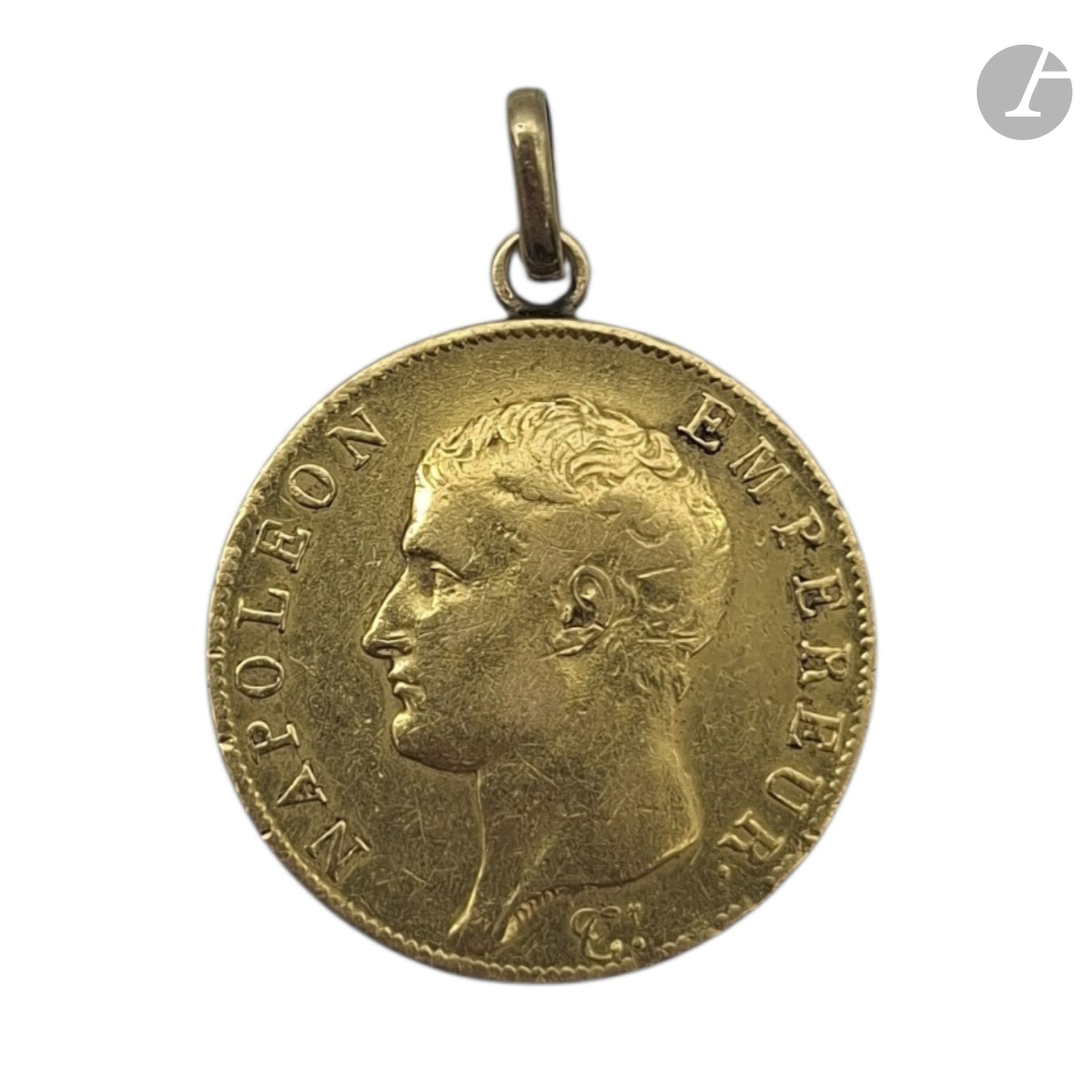 Une pièce de 40 F or AN XIII montée en pendentif.

FRAIS ACHETEUR 8% HT