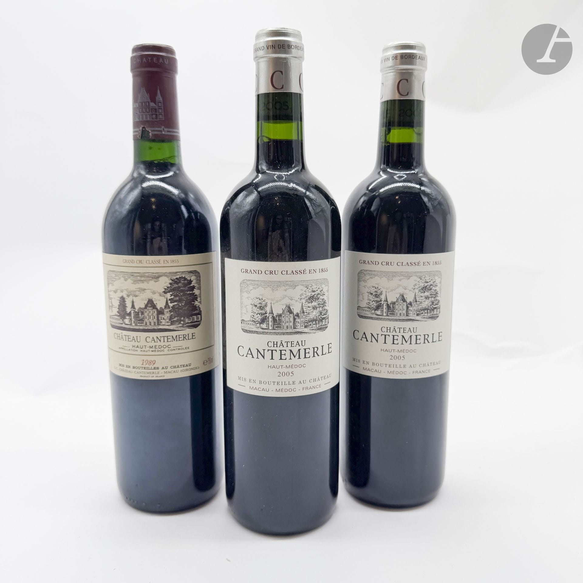 2 B CHÂTEAU CANTEMERLE , GCC5 Haut-Médoc, 2005
1 B CHÂTEAU CANTEMERLE (c.a. bas de jupe), GCC5 Haut-Médoc, 1989